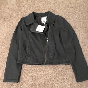 Grey Girls Moto Jacket NWT